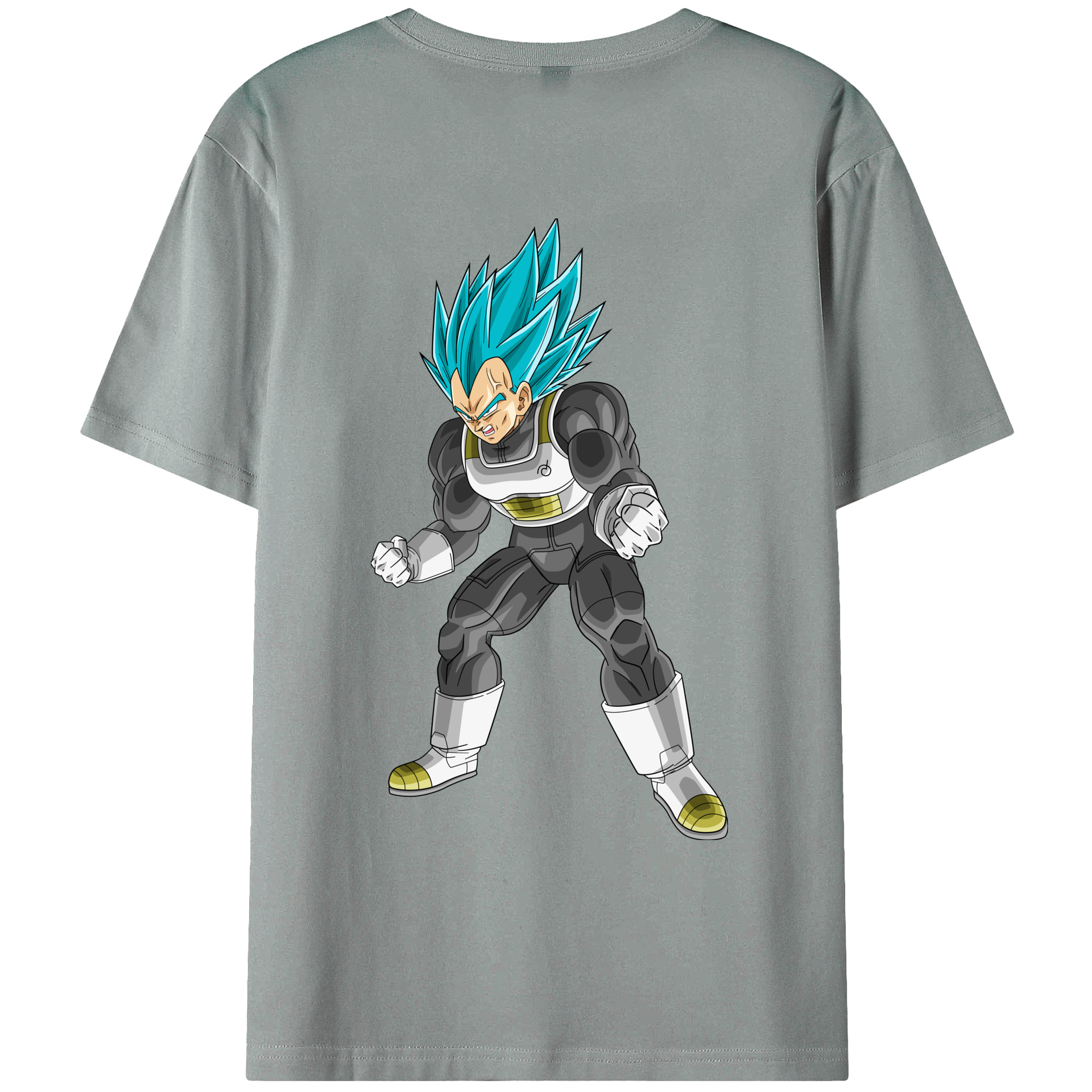 （画像用） ドラゴンボール ベジータ四世（Bejīta Yonsei）DRAGON BALL Vegeta IV 綿100％ メンズ半袖Tシャツ（バックプリント） 通気性
